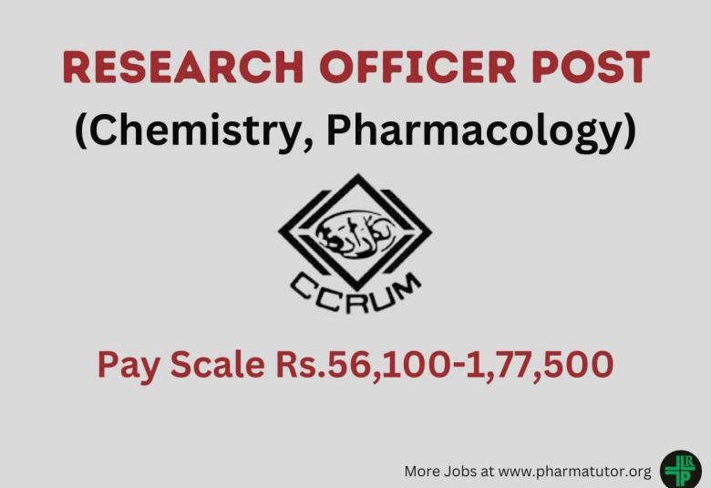 Applications are invited on deputation basis for Research Officer at CCRUM and RRIUM