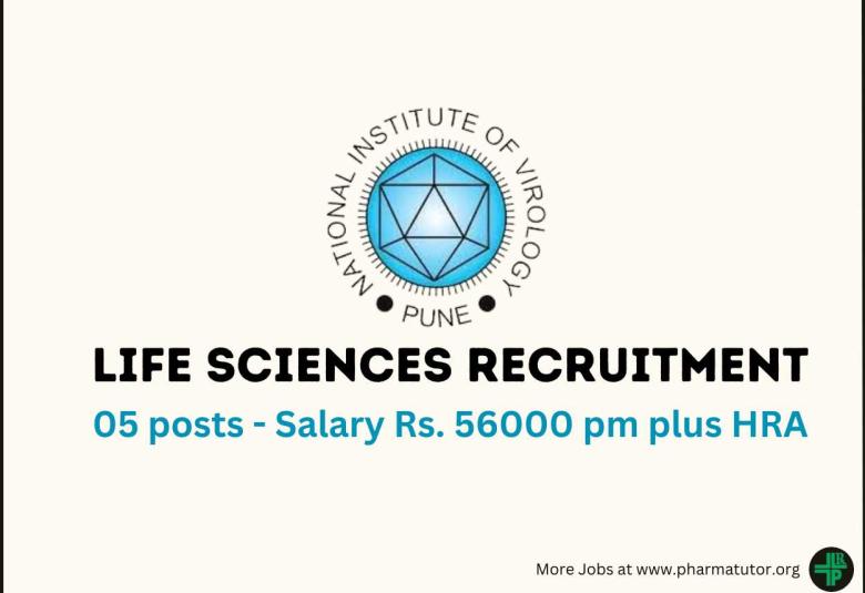 Life Sciences Recruitment at National Institute of Virology