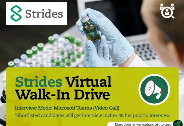 Virtual Walkin Drive for Production, Packing & Engineering at Strides
