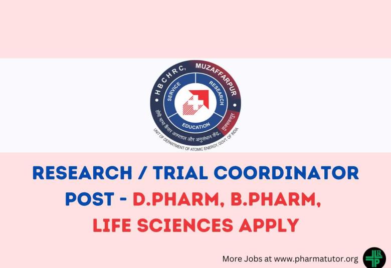 Work as Research / Trial Coordinator at HBCH&RC