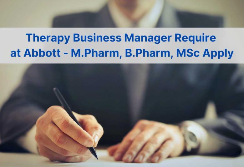 Abbott looking for Therapy Business Manager