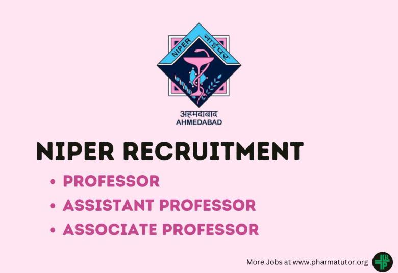Apply Online for Professor, Associate Professor, Assistant Professor at NIPER