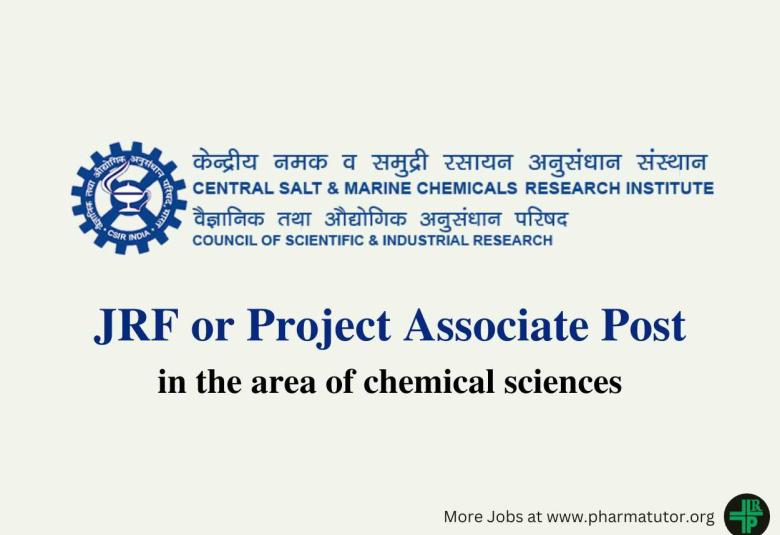 CSMCRI looking for JRF or Project Associate