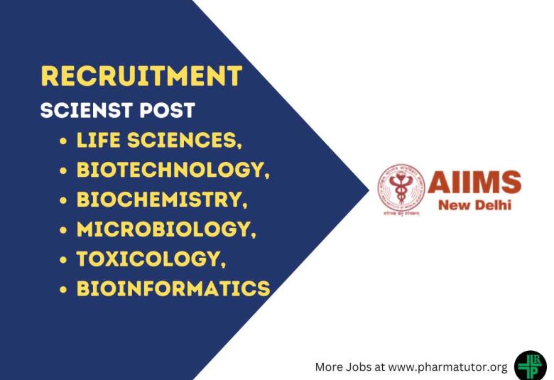 Advertisement for the post of Project Scientist-I in ICMR Funded Project - Life Sciences, Biotechnology, Biochemistry, Microbiology, Toxicology, Bioinformatics