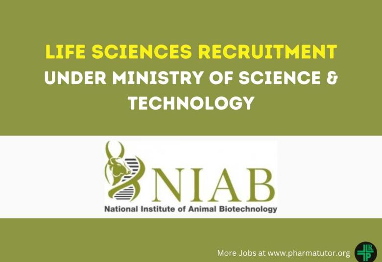 Life Sciences Recruitment under Ministry of Science & Technology