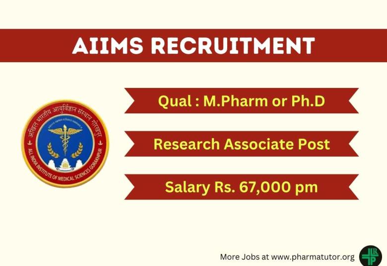 Opportunity for M.Pharm or Ph.D as Research Associate at AIIMS