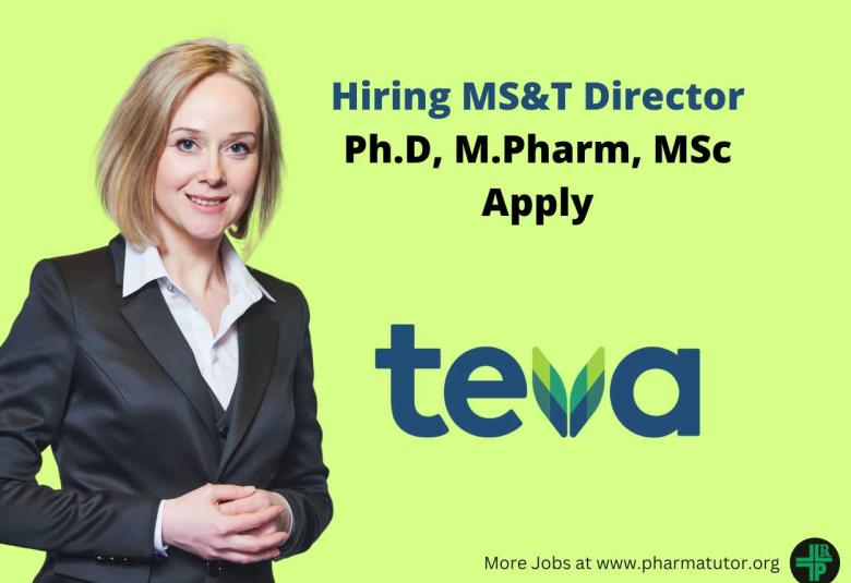 Work as MS&T Director at Teva