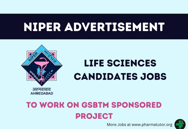 Advertisement for Life Sciences candidates to work in GSBM funded project at GBU