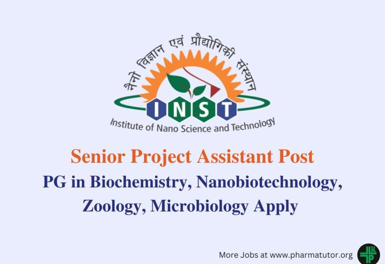 Advertisement for post of Senior Project Assistant under the ICMR funded project at INST Mohali 