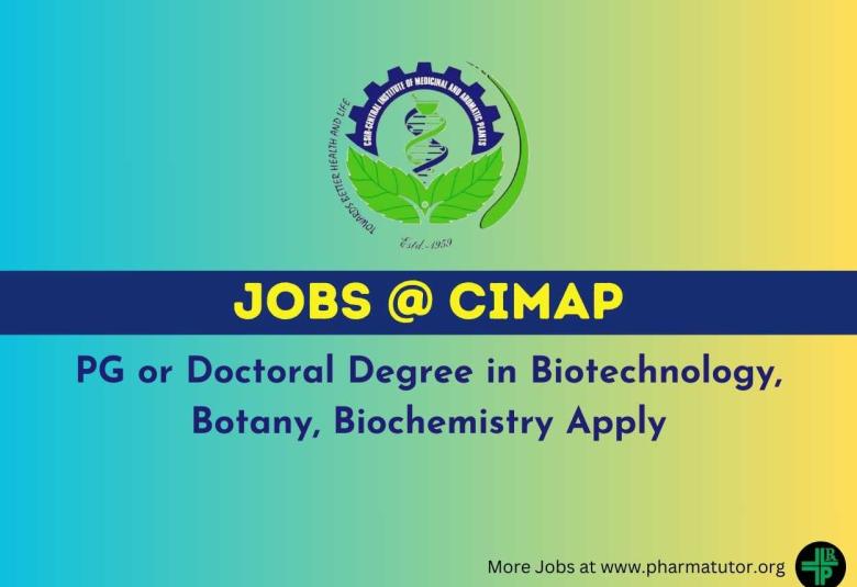 Advertisement for Project Associate posts at CSIR-CIMAP