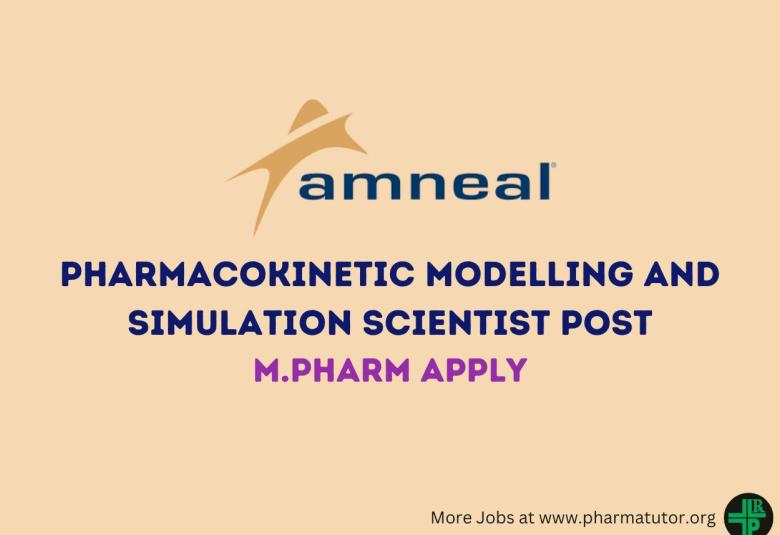 Amneal Pharma looking for Pharmacokinetic Modelling and Simulation Scientist