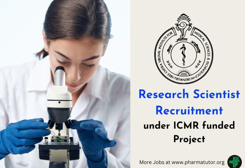 Applications are invited for Research Scientist at SCTIMST