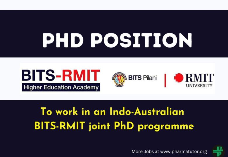 Applications are invited for the PhD position to work in an Indo-Australian BITS-RMIT joint PhD programme