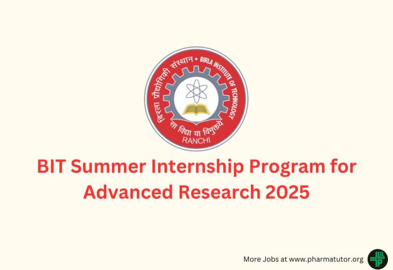 BIT Summer Internship Program for Advanced Research 2025