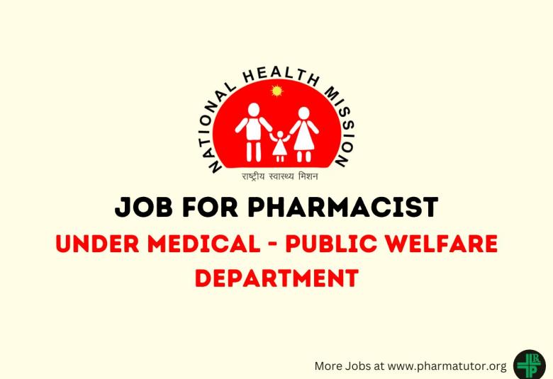 Job for Pharmacist under Medical - Public Welfare Department