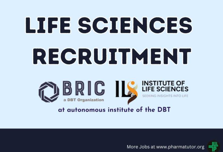 Life Sciences Recruitment in an ICMR funded Project at autonomous institute of the DBT, ILS