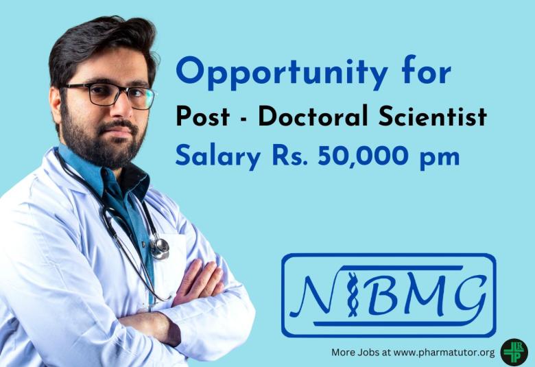 Opportunity for Post - Doctoral Scientist in National Supercomputing Mission at NIBMG
