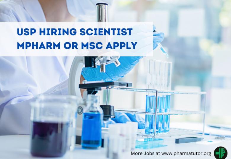 U.S. Pharmacopeial Convention looking for Scientist