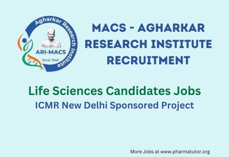 Vacancy for Life Sciences candidates at Agharkar Research Institute