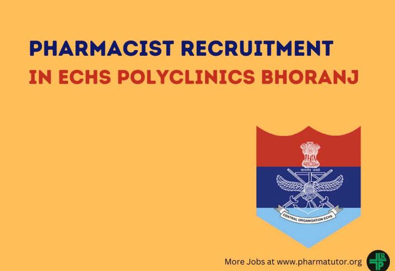Vacancy for Pharmacist in ECHS Polyclinic Bhoranj