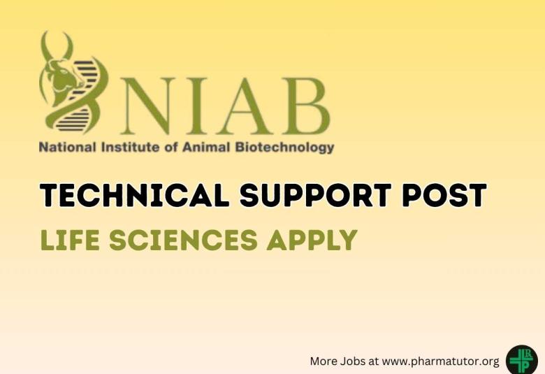 Apply Online for Technical Support post at NIAB