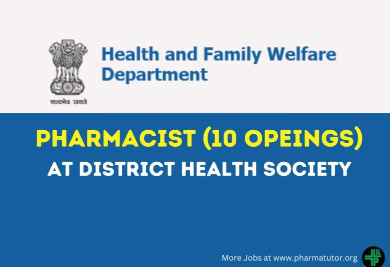 District Health Society Inviting application for post of Pharmacist