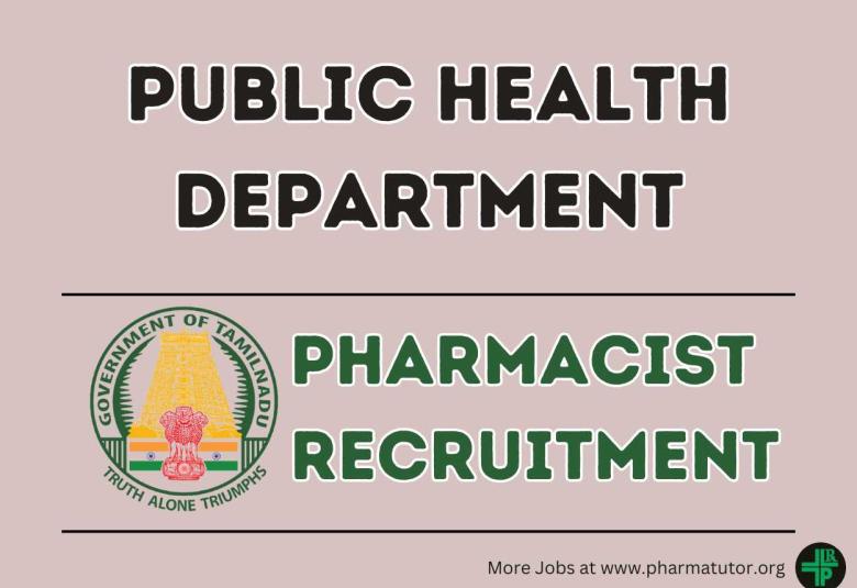 Job for Pharmacists under Public Health Department