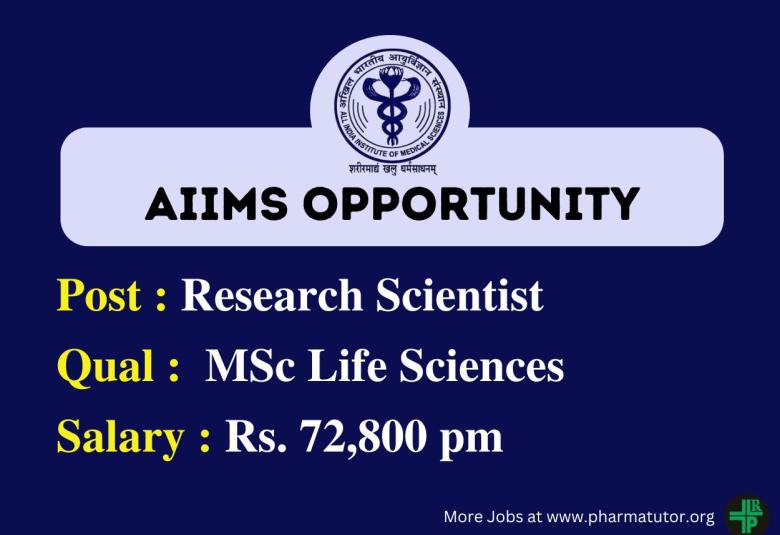 Life Sciences Opportunity in an ICMR funded Research Project at AIIMS