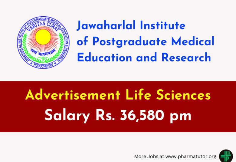 Applications are invited for Project Associate at JIPMER