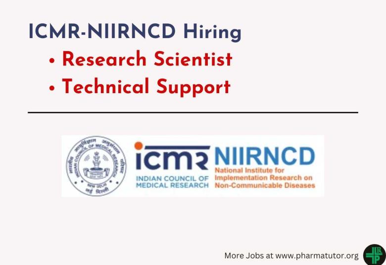 Applications are invited for Research Scientist, Technical Support at NIIRNCD