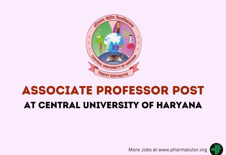 Apply Online for Associate Professor at Central University of Haryana