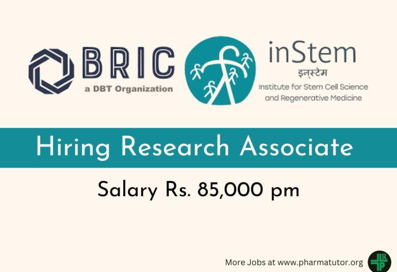 Apply Online for Research Associate at BRIC-inStem