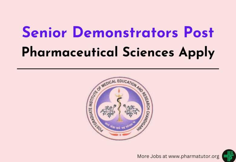 Apply Online for Senior Demonstrators Post at PGIMER