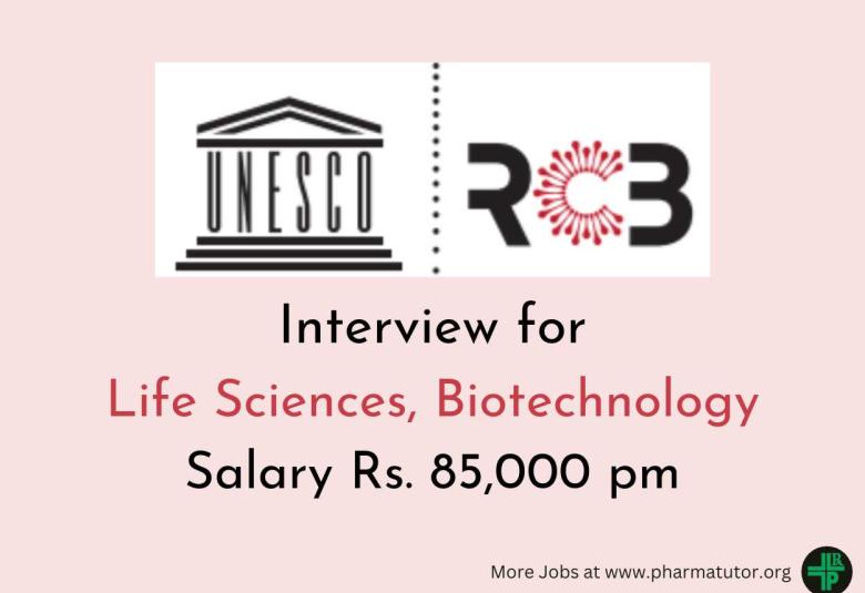Interview for Life Sciences, Biotechnology at Regional Centre for Biotechnology