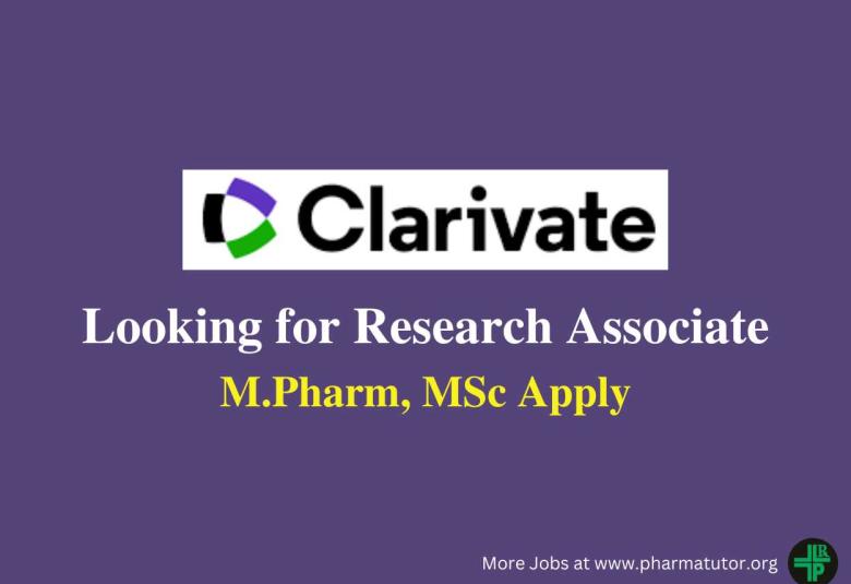 Looking for Research Associate to Clarivate