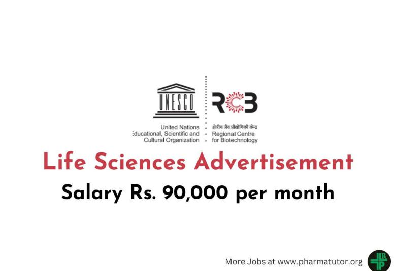 Advertisement for Life Sciences candidates at RCB