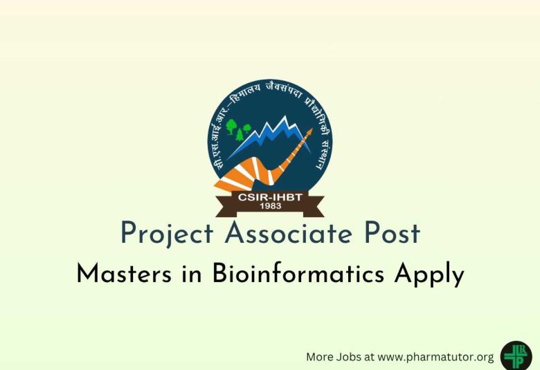 Applications are invited for Project Associate at IHBT