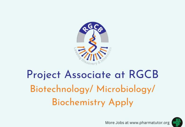 Applications are invited for Project Associate at RGCB