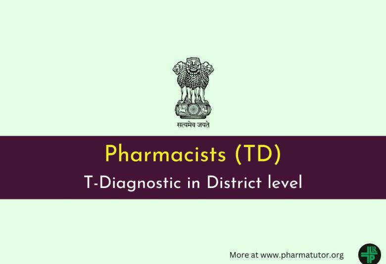 Applications are invited for the Pharmacist at T-Diagnostic in District level