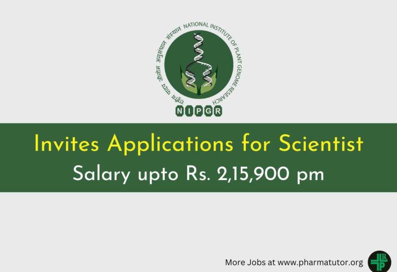 BRIC-NIPGR invites applications for Scientist