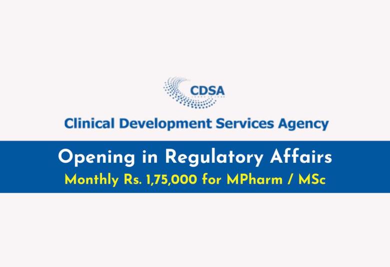Opening in Regulatory Affairs at CDSA