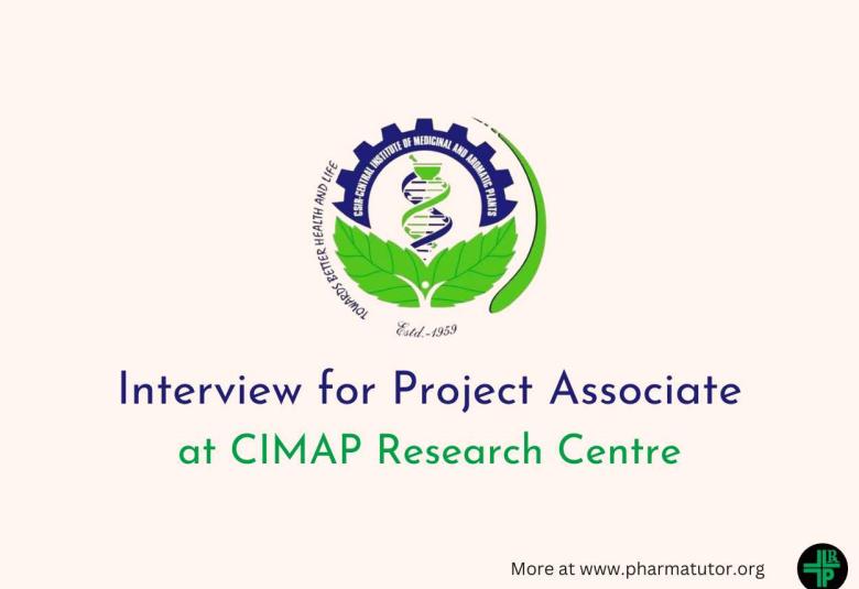 Interview for Project Associate at CIMAP Research Centre