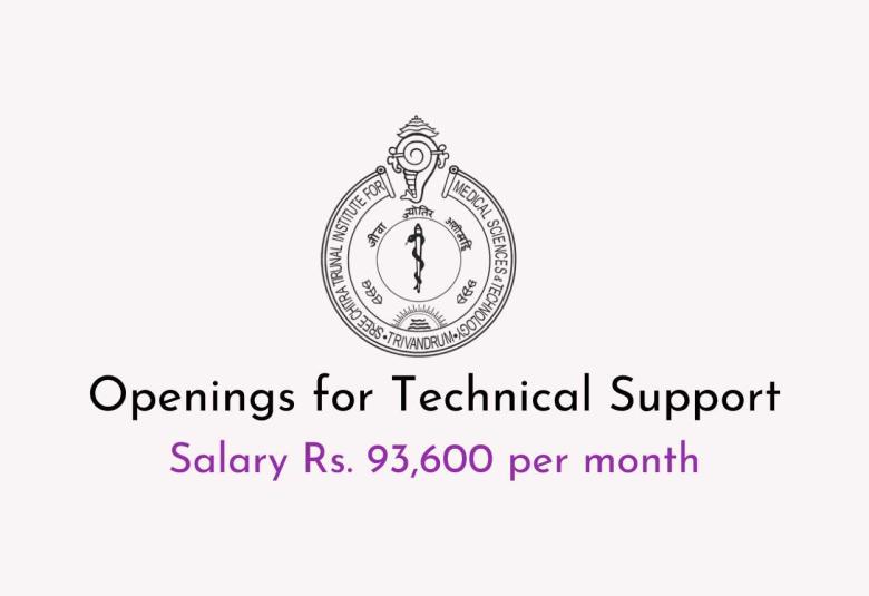Openings for Technical Support at SCTIMST