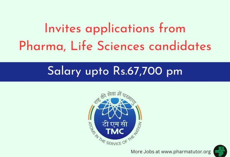 TMC invites applications from Pharma, Life Sciences candidates