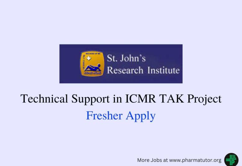 require for Technical support in ICMR TAK Project at St. John's Research Institute
