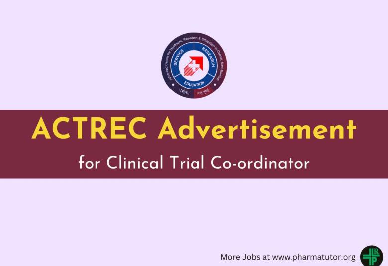 ACTREC looking for Clinical Trial Co-ordinator