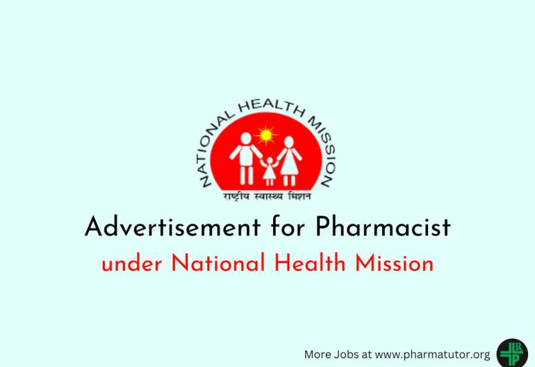 Advertisement for Pharmacist under National Health Mission