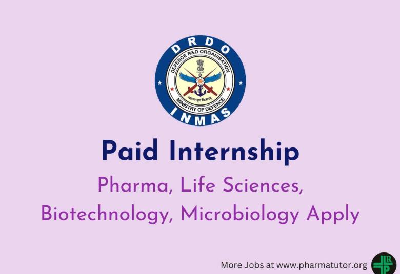 Applications are invited for Paid Internship at INMAS