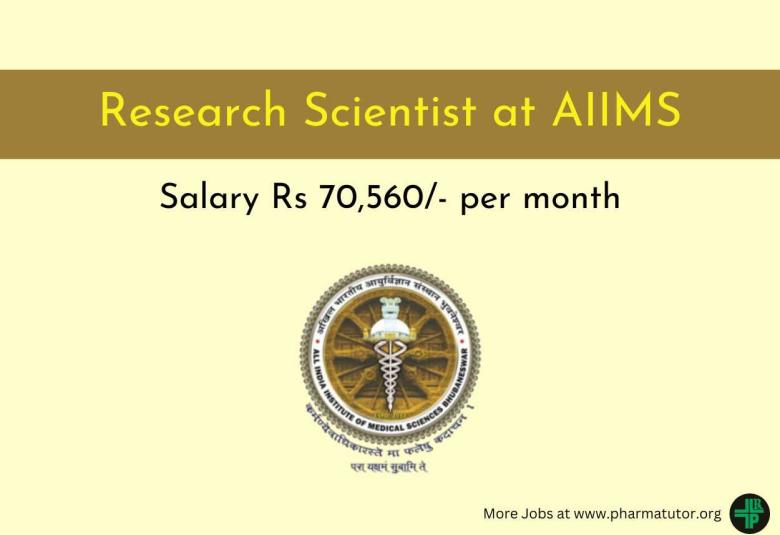 Applications are invited for Research Scientist at AIIMS