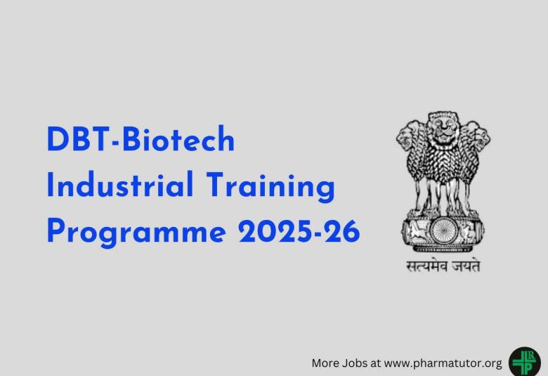 DBT-Biotech Industrial Training Programme 2025-26